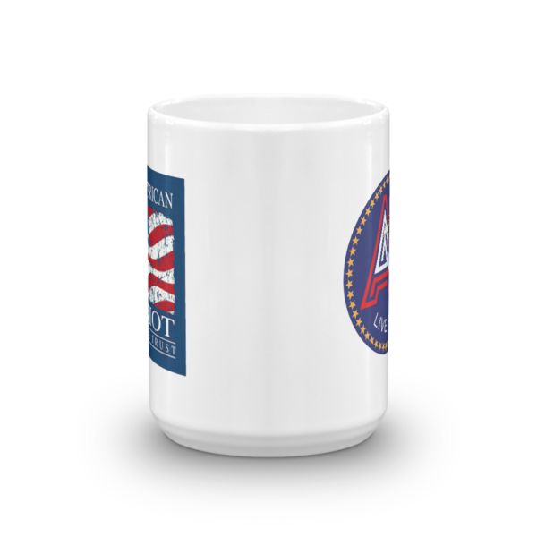 15 Oz. Ceramic Coffee Mug with Logo and Real American Patriot