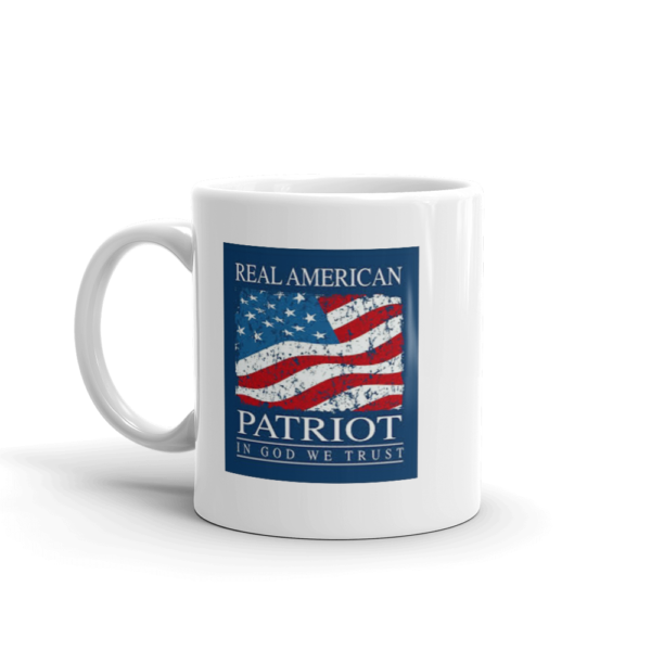 11 Oz. Ceramic Coffee Mug with Logo and Real American Patriot